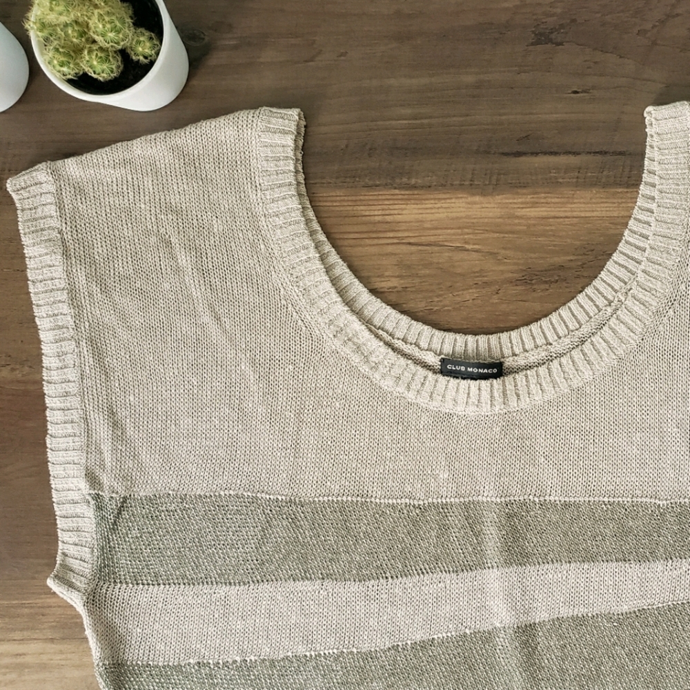 Club Monaco Metal Mesh Sweater Tank - Picture 2 of 11